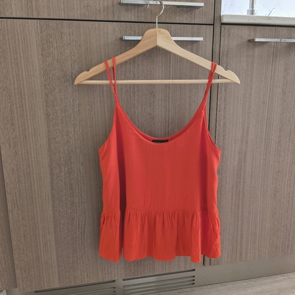 Topshop Coral Flounce Tank top - Picture 2 of 4